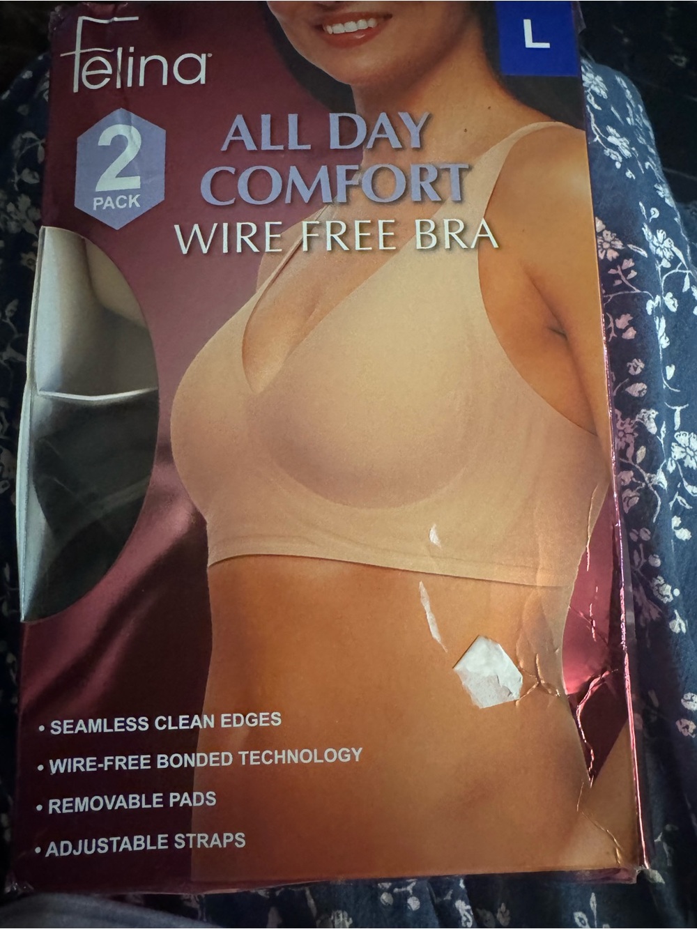 Felina Wire-Free Seamless Comfort Bra in Nude